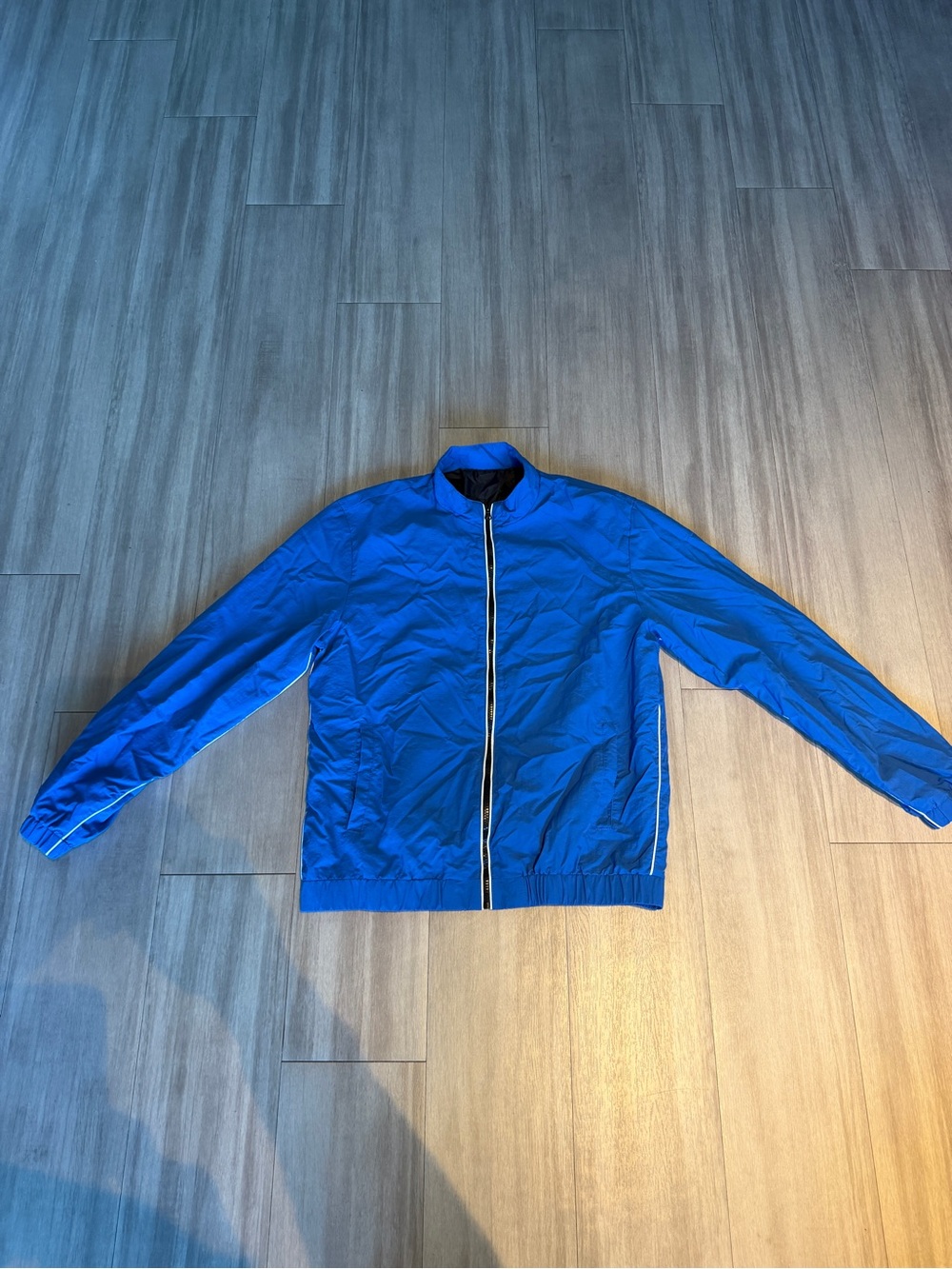 Men's Blue Zip-Front Lightweight Jacket